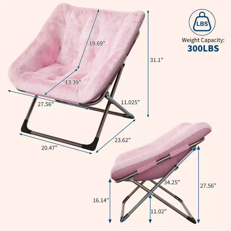 Sedia a sdraio pieghevole a piattino grigia/rosa/bianca con struttura in metallo, singola