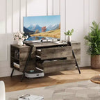 Mobile TV marrone rovere con 2 cassetti e gambe a U, adatto a TV fino a 65 pollici
