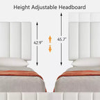 Struttura letto imbottita in lino nero/grigio/bianco con 4 cassetti contenitore | Matrimoniale/Queen/King | Per 1-2 persone