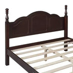 Piattaforma letto in noce/legno bianco con testiera, una piazza e mezza/matrimoniale, 1 posto