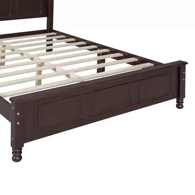Piattaforma letto in noce/legno bianco con testiera, una piazza e mezza/matrimoniale, 1 posto