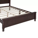 Piattaforma letto in noce/legno bianco con testiera, una piazza e mezza/matrimoniale, 1 posto