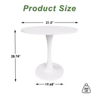 Tavolo rotondo da pranzo nero/marrone/bianco, base a X, 4-6 posti