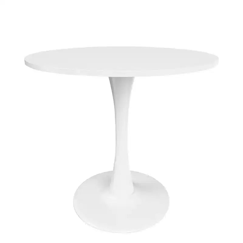Tavolo rotondo da pranzo nero/marrone/bianco, base a X, 4-6 posti