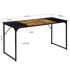 Scrivania per computer da 55", marrone e nera, monoposto, struttura in metallo