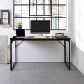 Scrivania per computer da 55", marrone e nera, monoposto, struttura in metallo