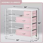 Cassettiera in tessuto a 8 cassetti – Opzioni multicolore, telaio in acciaio, per 1 persona
