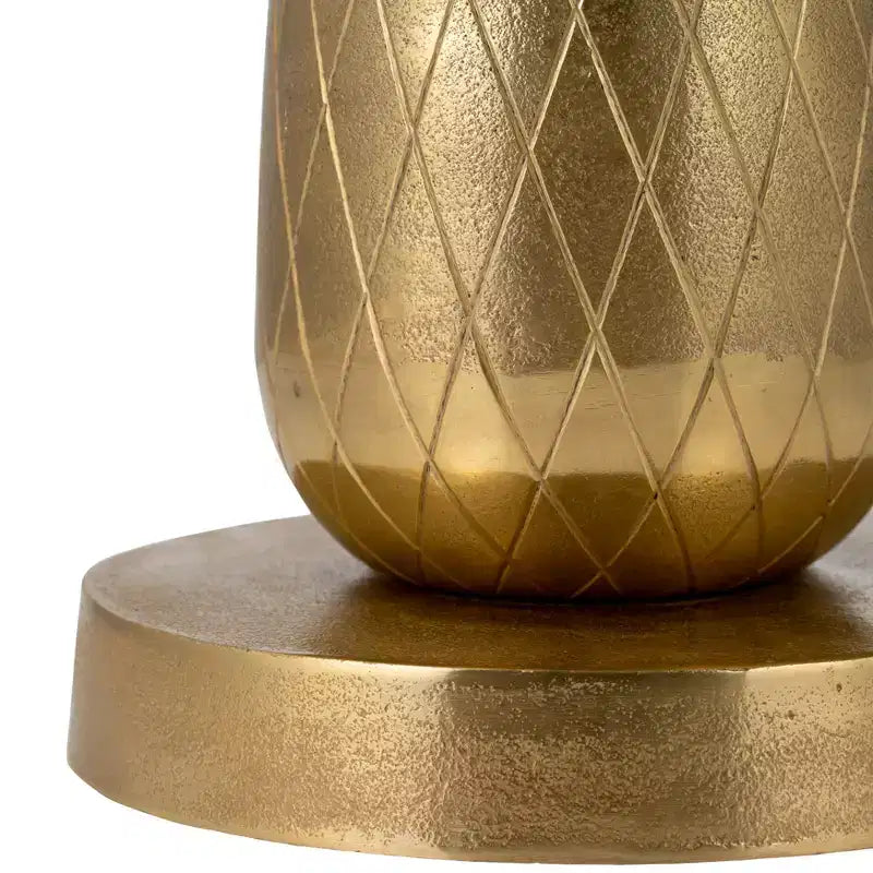 Tavolino laterale, tavolino e comodino in metallo oro/argento a forma di ananas, per 1 persona