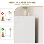 Cassettiera in Rattan Bianco a 7 cassetti, larghezza 140 cm – Utente Singolo