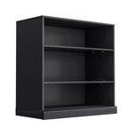Mobile Contenitore Nero Senza Ante in Legno, Libreria Aperta a 2 Ripiani, 79x79x40 cm