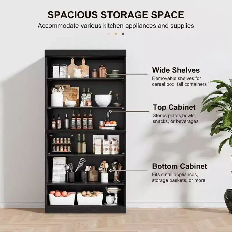Mobile Contenitore Nero Senza Ante in Legno, Libreria Aperta a 2 Ripiani, 79x79x40 cm