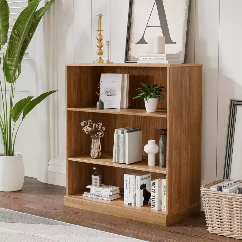 PexFix 36x31x16 Doorless Wood Bookshelf Storage Cabinet Bookcase&Office Cabinet for Kitchen Bedroom Entryway Living Room Dinning Room Natural
