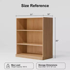 Mobile libreria aperto senza ante in legno naturale – Unità singola