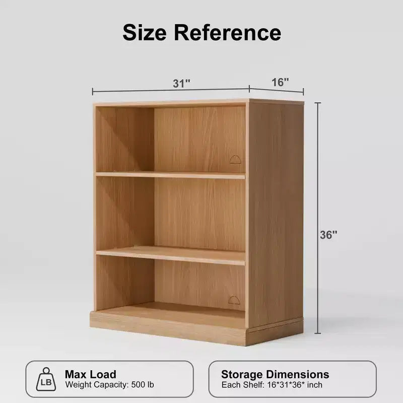 Mobile libreria aperto senza ante in legno naturale – Unità singola