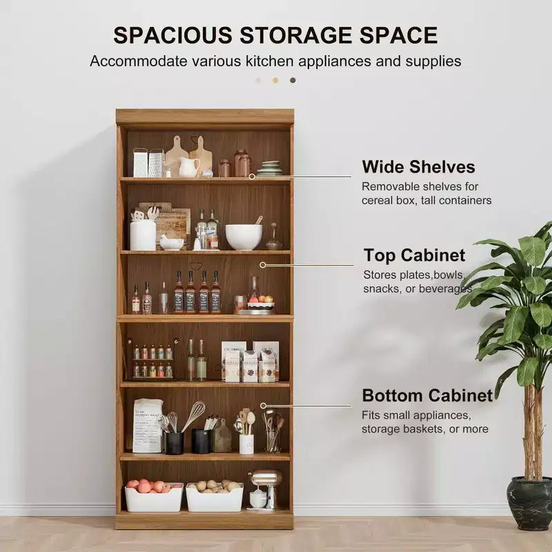 Mobile libreria aperto senza ante in legno naturale – Unità singola