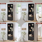 Mobile ingresso 4 in 1 bianco con scarpiera, panca e 4 ganci, 188 cm