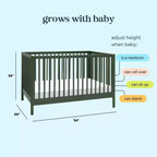 Culla trasformabile 3 in 1, legno di pino, 1 bambino