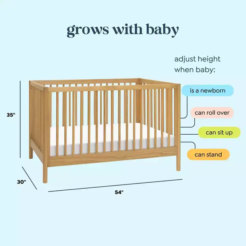 Culla trasformabile 3 in 1, legno di pino, 1 bambino