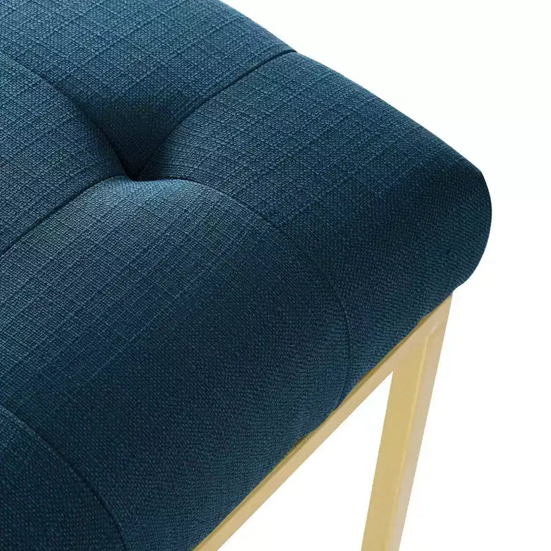 Sedia da pranzo imbottita con base dorata, senza braccioli, 1 posto