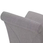 Sedia da pranzo Parson schienale alto effetto lino tortora / beige chiaro, set da 2