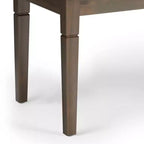 Panca pouf trapuntata da 48" – Naturale / Grigio / Marrone, Lino e Similpelle, 1 Posto